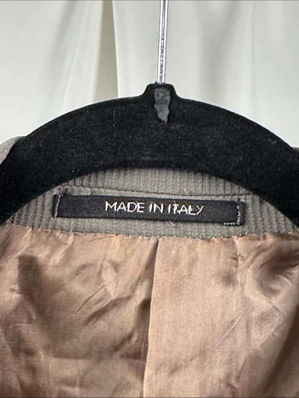 Armani Collezioni Made in Italy Wool Blazer Gray Mens Est 38 Vintage